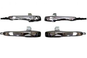 PT Auto Warehouse CH-3712M-QPK - Exterior Outside Door Handle, Chrome Finish - with Smart Entry, Front/Rear Left/Right, Set of 4