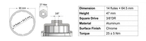 PT Auto Warehouse OFW-TO5800-FPSH - Oil Filter Cartridge Housing Wrench, Funnel, Piercer, 27mm Socket, Hose