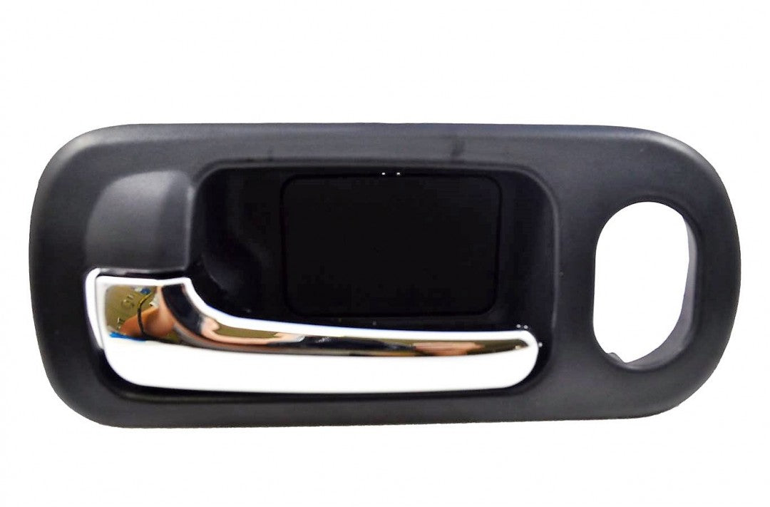 PT Auto Warehouse HO-2572MA-FL - Inner Interior Inside Door Handle, Black Housing with Chrome Lever - with Power Lock Hole, 4-Door Sedan, Driver Side Front
