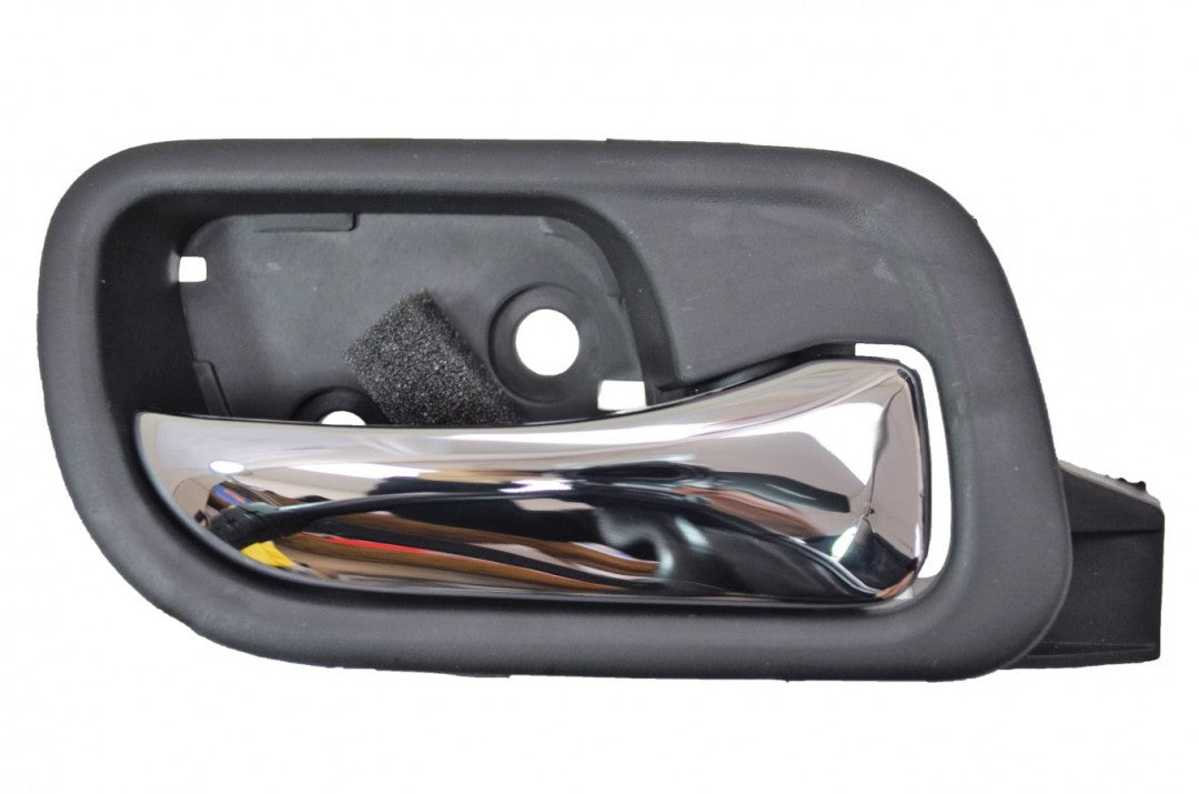 PT Auto Warehouse AC-2102MA-RR - Interior Inner Inside Door Handle, Chrome Lever with Black Housing - Rear Right Passenger