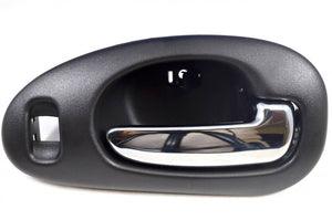 PT Auto Warehouse CH-2334MA-FR - Inner Interior Inside Door Handle, Black Housing with Chrome Lever - Passenger Side Front