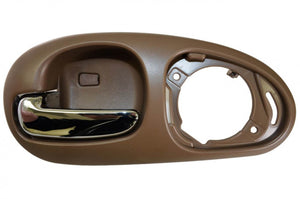 PT Auto Warehouse CH-2334ME-RL - Inner Interior Inside Door Handle, Beige Housing with Chrome Lever - without Speaker Cover, Driver Side Rear
