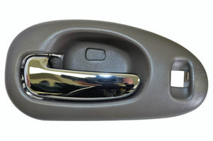PT Auto Warehouse CH-2334MG-FL - Inner Interior Inside Door Handle, Gray Housing with Chrome Lever - Driver Side Front