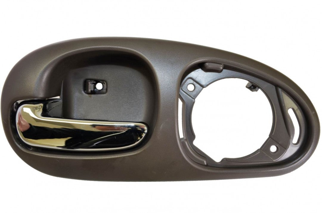 PT Auto Warehouse CH-2334MG-RL - Inner Interior Inside Door Handle, Gray Housing with Chrome Lever - without Speaker Cover, Driver Side Rear