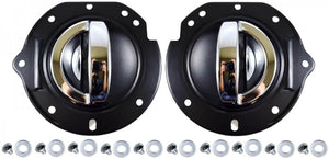 PT Auto Warehouse CH-2826MA-DP - Inner Interior Inside Door Handle, Black Housing with Chrome Lever - Left/Right Pair