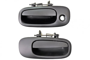 PT Auto Warehouse CH-3330P-FPK - Exterior Outer Outside Door Handle, Primed Black - Front Left/Right Pair