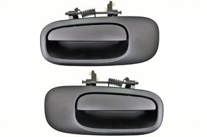 PT Auto Warehouse CH-3330P-RP - Exterior Outer Outside Door Handle, Primed Black - Rear Left/Right Pair