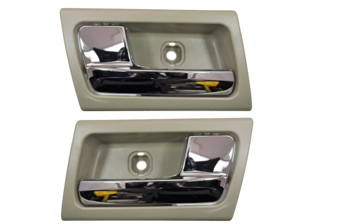 PT Auto Warehouse FO-2363MF-DP - Interior Inner Inside Door Handle, Chrome Lever with Stone Housing - Left/Right Pair