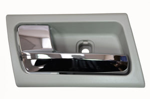 PT Auto Warehouse FO-2363MG-LH - Interior Inner Inside Door Handle, Chrome Lever with Gray Housing (Flint) - Left Driver Side