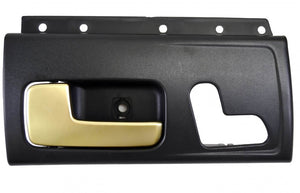 PT Auto Warehouse FO-2385MA-FL - Inner Interior Inside Door Handle, Black Housing with Chrome Lever (Golden Brush) - Driver Side Front