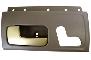 PT Auto Warehouse FO-2385MG-FL - Inner Interior Inside Door Handle, Gray Housing with Chrome Lever (Golden Brush) - Driver Side Front