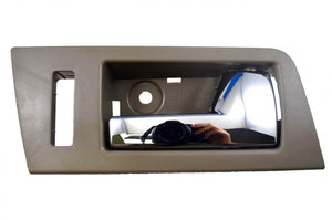 PT Auto Warehouse FO-2704MG-FR - Inner Interior Inside Door Handle, Gray (Stone) Housing with Chrome Lever - Passenger Side Front