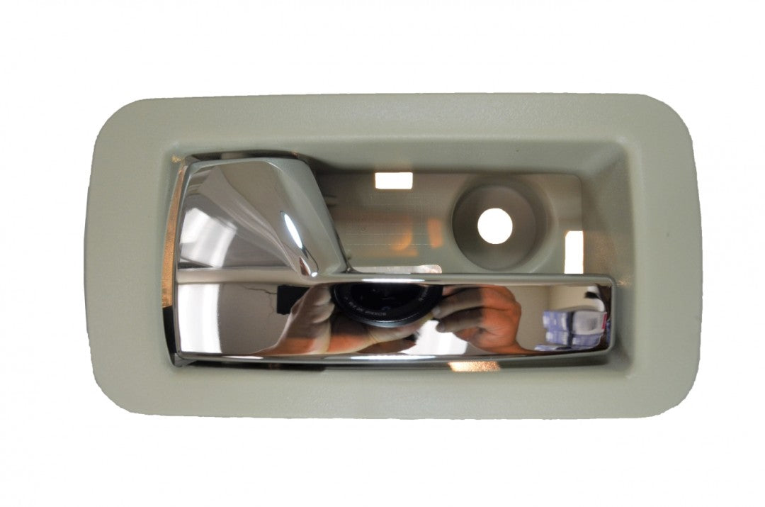 PT Auto Warehouse FO-2706ME-RL - Interior Inner Inside Door Handle, Beige (Stone) Housing with Chrome Lever - Driver Side Rear