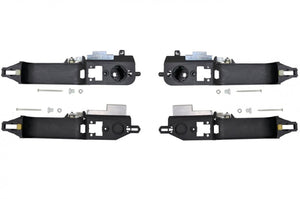 PT Auto Warehouse FO-3346S-2QP - Exterior Outer Outside Door Handle Bracket Only, Black - Front/Rear Left/Right, Set of 4