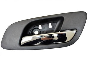 PT Auto Warehouse GM-2546MAFPK - Inner Interior Inside Door Handle, Black (Ebony) Housing with Chrome Lever - without Hole, Front Left/Right Pair