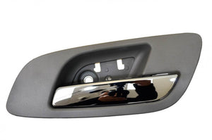 PT Auto Warehouse GM-2546MGFRK - Inner Interior Inside Door Handle, Gray (Titanium) Housing with Chrome Lever - without Hole, Passenger Side Front