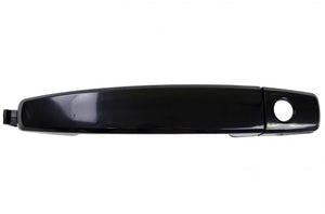 PT Auto Warehouse GM-3003S-F - Outer Exterior Outside Door Handle, Smooth Black - with Keyhole, Front Left or Front Right