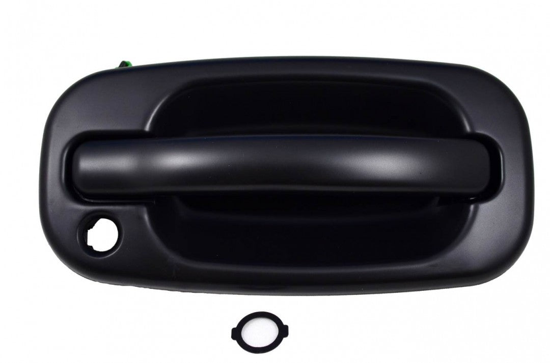 PT Auto Warehouse GM-3523S-FR - Outer Exterior Outside Door Handle, Smooth Black - with Keyhole, Passenger Side Front
