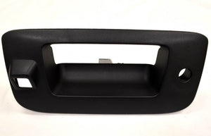 PT Auto Warehouse GM-3547A-BZC - Tailgate Handle Bezel/Trim, Textured Black - with Camera Hole, with Keyhole