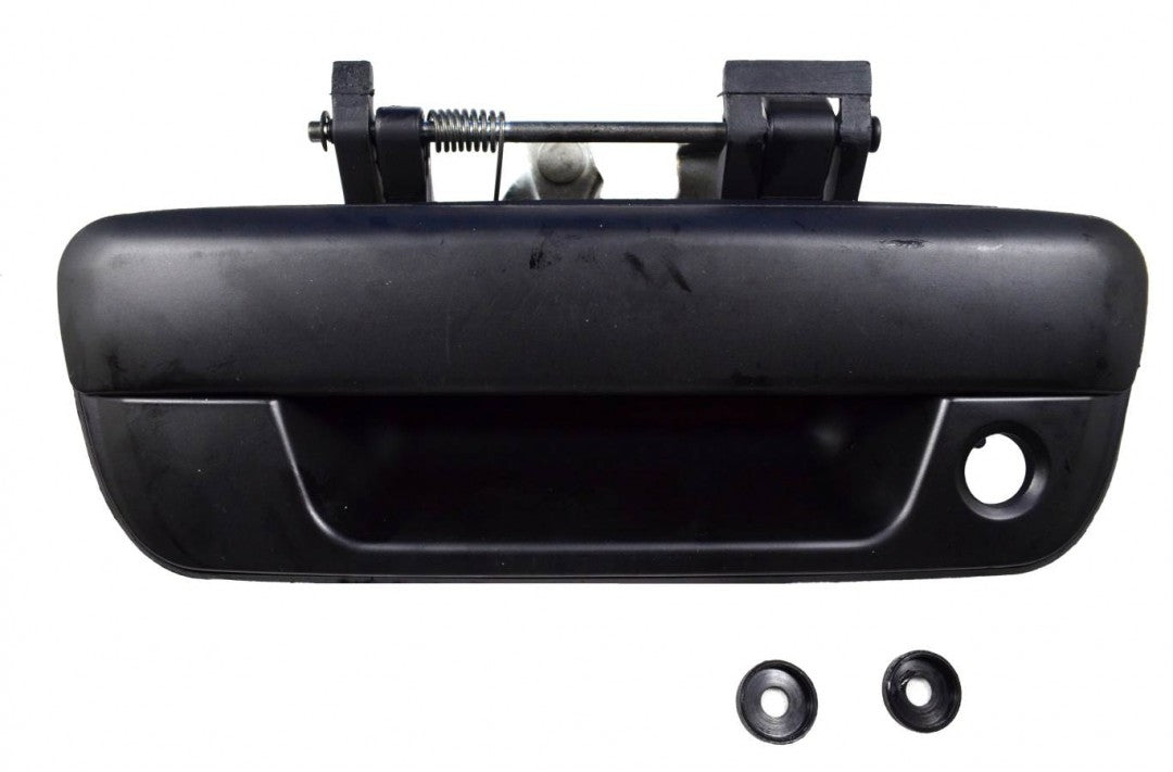 PT Auto Warehouse GM-3561S-TG - Tailgate Handle, Smooth Black - with Keyhole