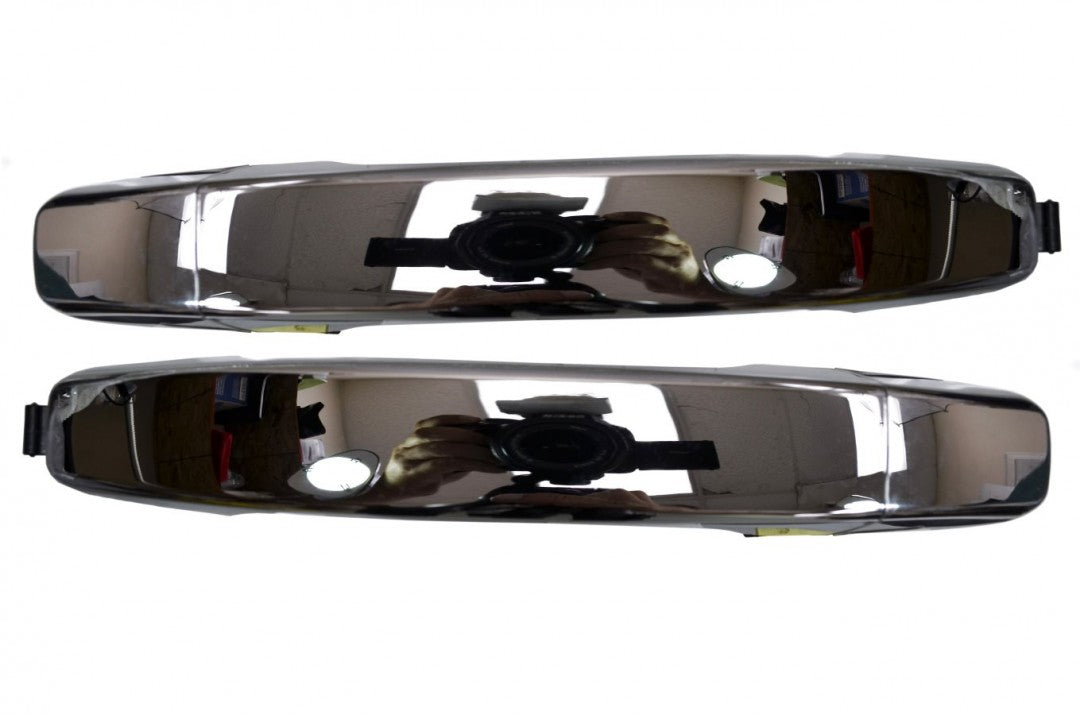 PT Auto Warehouse GM-3566M-RP - Exterior Outer Outside Door Handle, Chrome - Rear Left/Right Pair