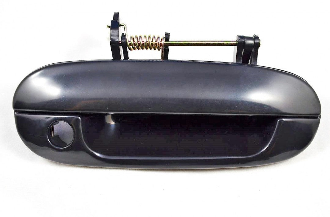 PT Auto Warehouse GM-3721S-FR - Outer Exterior Outside Door Handle, Smooth Black - with Keyhole, Passenger Side Front