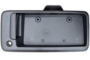 PT Auto Warehouse GM-3906A-TG - Outside Back Rear Door Handle with License Holder Bracket, Textured Black