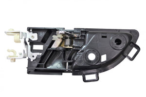 PT Auto Warehouse HO-2515MA-DP - Interior Inner Inside Door Handle, Chrome Lever with Black Housing - Left/Right Pair