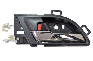 PT Auto Warehouse HO-2515MA-LH - Interior Inner Inside Door Handle, Chrome Lever with Black Housing - Left Driver Side