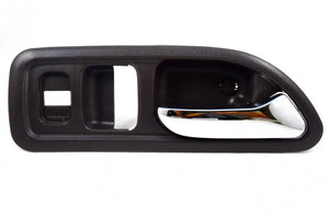 PT Auto Warehouse HO-2577MG-FR - Inner Interior Inside Door Handle, Gray Housing with Chrome Lever - 2-Door Coupe, Passenger Side