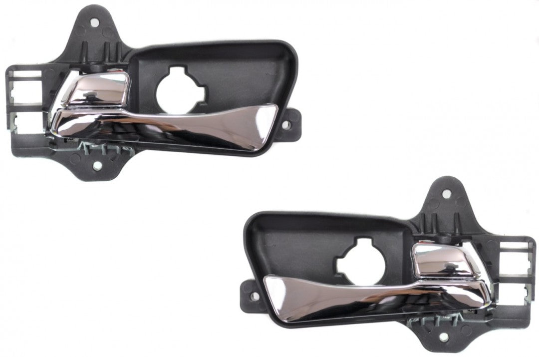 PT Auto Warehouse HY-2130M-FP - Interior Inner Inside Door Handle, Chrome - Front Left/Right Pair