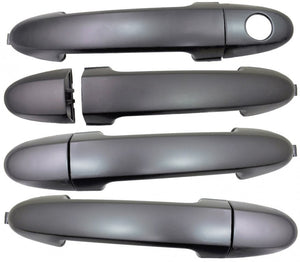 PT Auto Warehouse HY-3509P-QPK - Exterior Outer Outside Door Handle, Primed Black - Front/Rear Left/Right, Set of 4