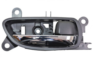 PT Auto Warehouse LX-2120MA-FR - Interior Inner Inside Door Handle, Chrome Lever with Black Housing - Front Right Passenger Side