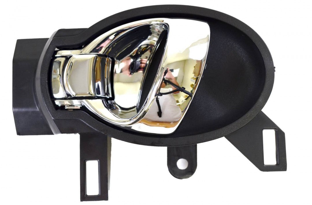 PT Auto Warehouse NI-2141MA-LH - Inner Interior Inside Door Handle, Black Housing with Chrome Lever - Driver Side