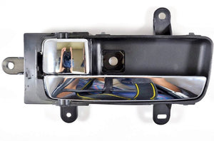 PT Auto Warehouse NI-2229MA-LH - Inner Interior Inside Door Handle, Black Housing with Chrome Lever - Driver Side