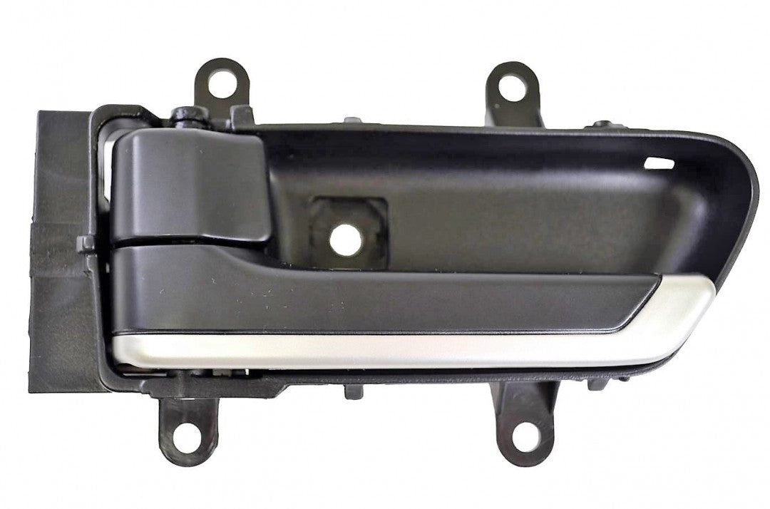 PT Auto Warehouse NI-2907A-LH - Inner Interior Inside Door Handle, Black Housing with Silver Insert Lever - Driver Side