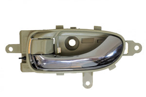 PT Auto Warehouse NI-2908ME-LH - Interior Inner Inside Door Handle, Beige Housing with Chrome Lever - Driver Side