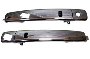 PT Auto Warehouse NI-3907M-FPK - Exterior Outer Outside Door Handle, Chrome - Front Left/Right Pair