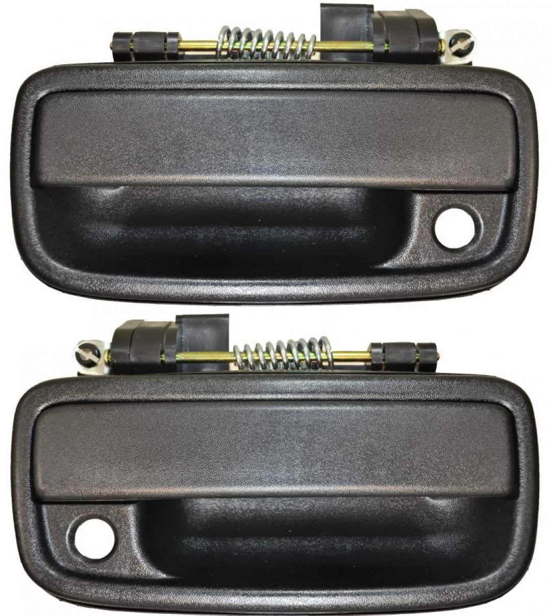 PT Auto Warehouse TO-3246A-FP - Outer Exterior Outside Door Handle, Textured Black - Front Left & Right Pair