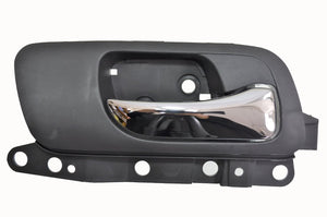 PT Auto Warehouse AC-2102MA-FR - Interior Inner Inside Door Handle, Chrome Lever with Black Housing - Front Right Passenger Side